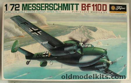 Fujimi 1/72 TWO Messerschmitt Bf-110D - Bf110 D-1 / R1 & D-2 / D-3, 7A17-500 plastic model kit